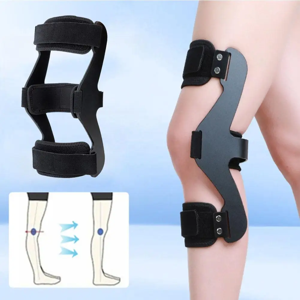 Knee hyperextension orthosis with posterior arch assist device for hemiplegia knee joint fixation brace Leg Recovery Stabilizers