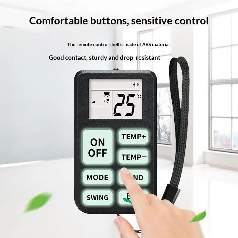 Universal AC Remote Control English Version 1PCS One Click Pairing Compatible with Most Air Conditioner for Household Use