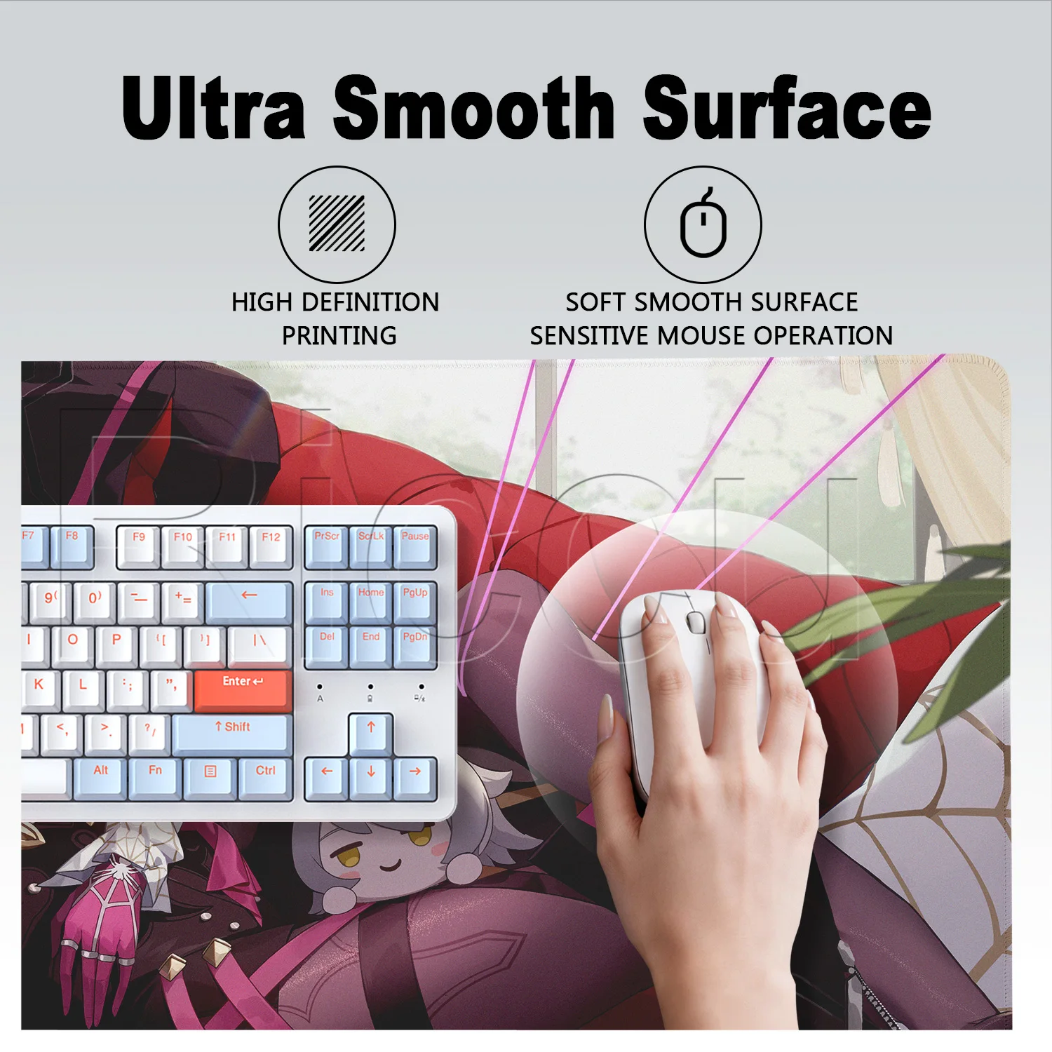 マウスパッド カフカ PCゲーミング ホンカイスターレイル  - Esports Gaming Keyboard And Mouse のレビューと価格