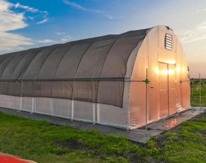 2025년 야외 차광 필름 온실, 채소 재배용, 단일 유닛 지상 설치형 온실