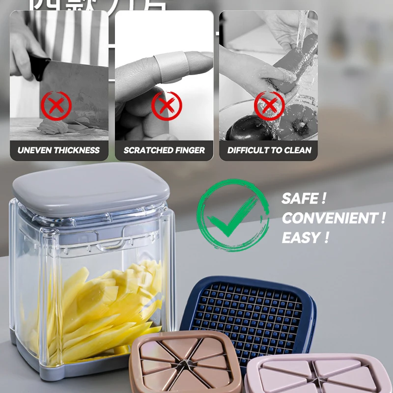 2026 4-In-1 Vegetable Chopper Manual Food Cutter With 4 Blades Press Manual Mincer Kitchen Useful Things Grater For Vegetable