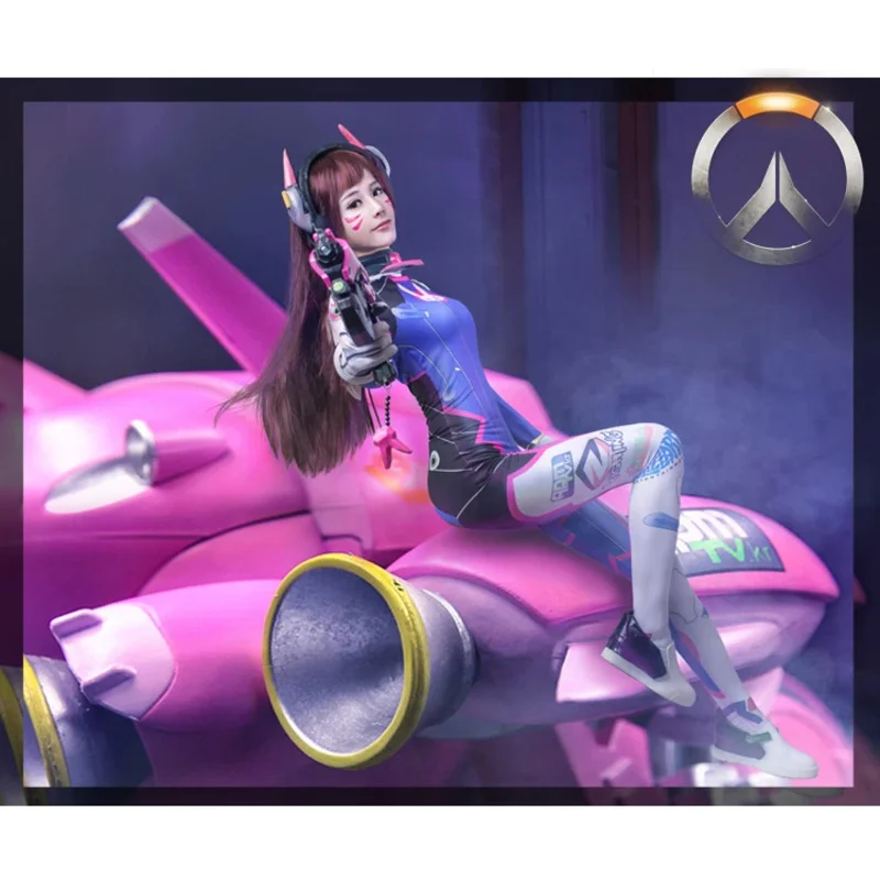 Full Set D.VA Costume Gun Headset Armour 3D Print Classic Skin Bodysuit Halloween Cosplay dva Zentai Catsuit Custom Kids  NL0370