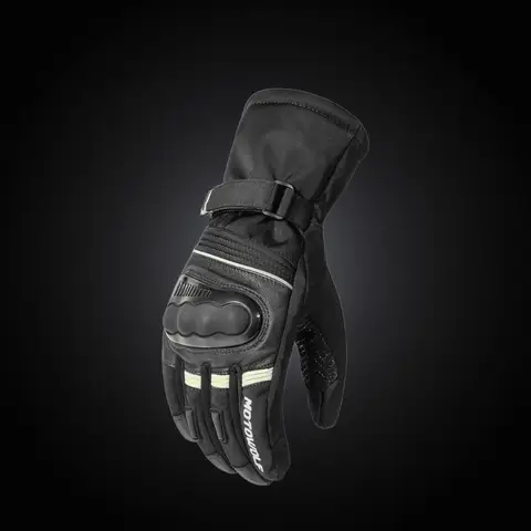 Motowolf Winter Motorcycle Thermal Gloves Men Waterproof Biker Gloves Fleece Windproof Motocross Gloves Leather Moto Equipment