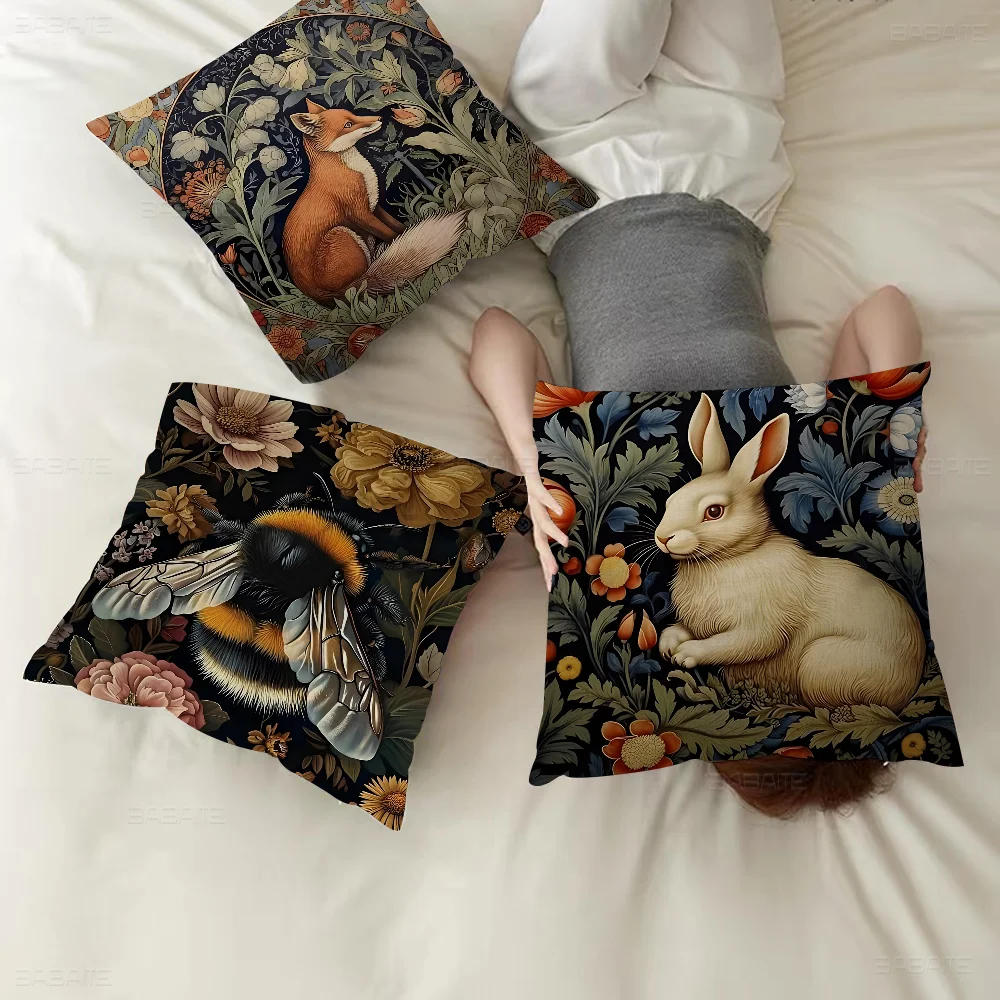 

Neutral William Morris Personalized Pillow Dust Cover Bedroom Kids Party Decoration Pillowcase Birthday Children Gift