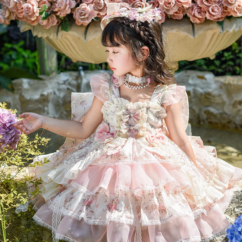 Girls' Lolita princess dress 2025 new children's fashionable foreign-looking dress summer dress girls skirt thin