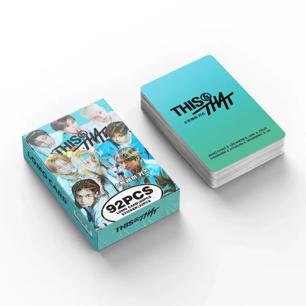 92 Stück Koreanische Hot Idol Neualbum "THIS&THAT" Hochwertige Lomo-Karten Felix BangChan HyunJin I.N Han Fans Sammelkarten – Detail 8