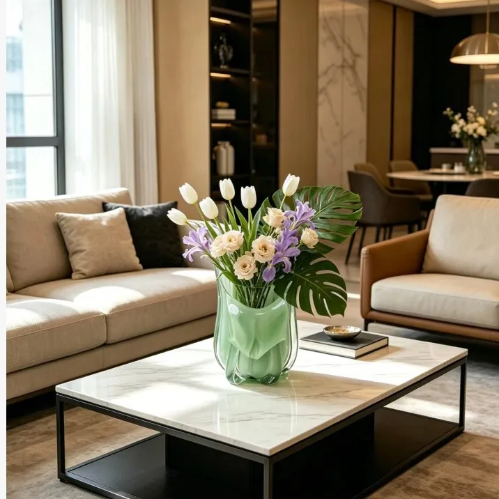 HP  ins wind glazed vase living room flower arrangement ornament high-end home decoration