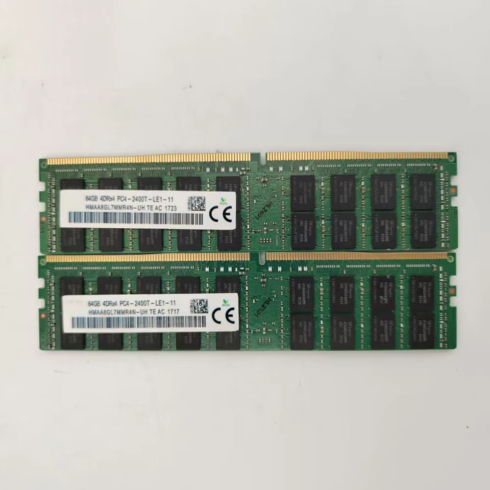 1PCS For SK Hynix RAM 64G 64GB 4DRX4 PC4-2400T-L DDR4 2400 REG LRDIMM Server Memory HMAA8GL7MMR4N-UH