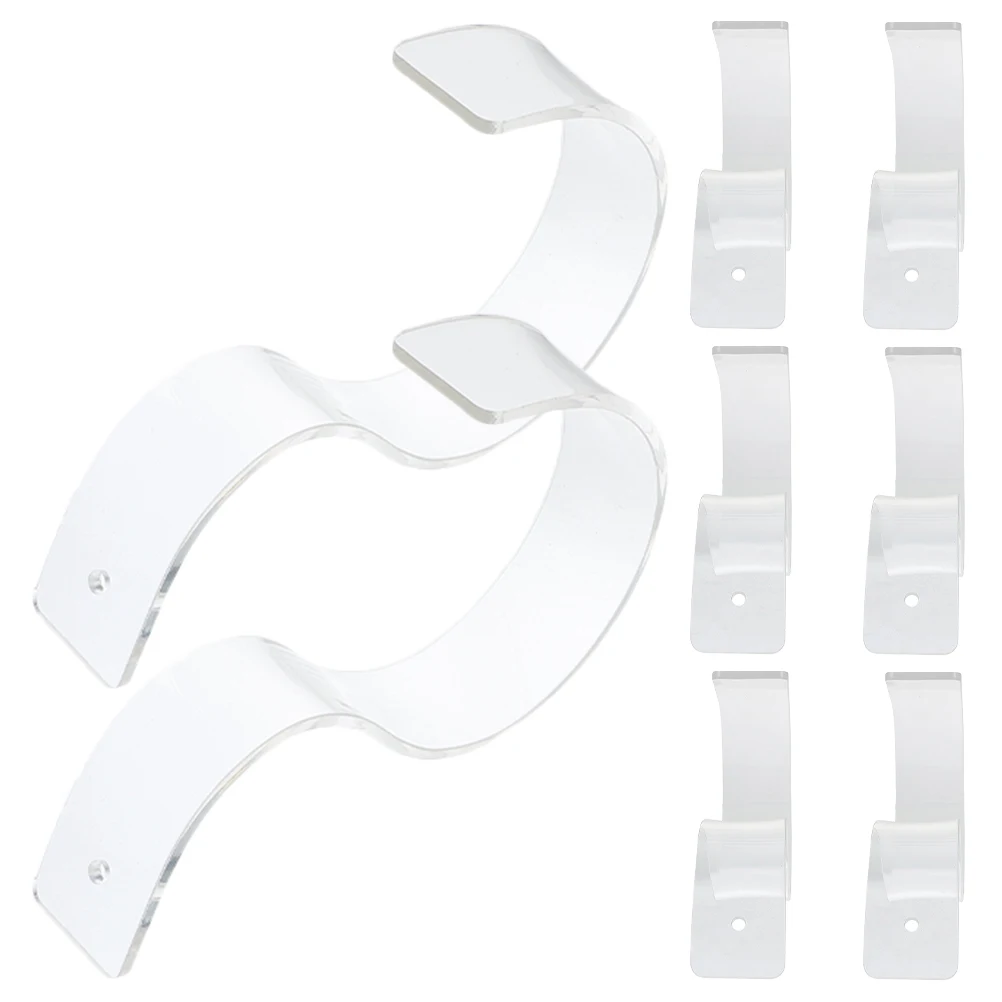

8pcs Acrylic Belt Display Racks Transparent Storage Holders Decorative Strap Organizer Shelves Safe Practical
