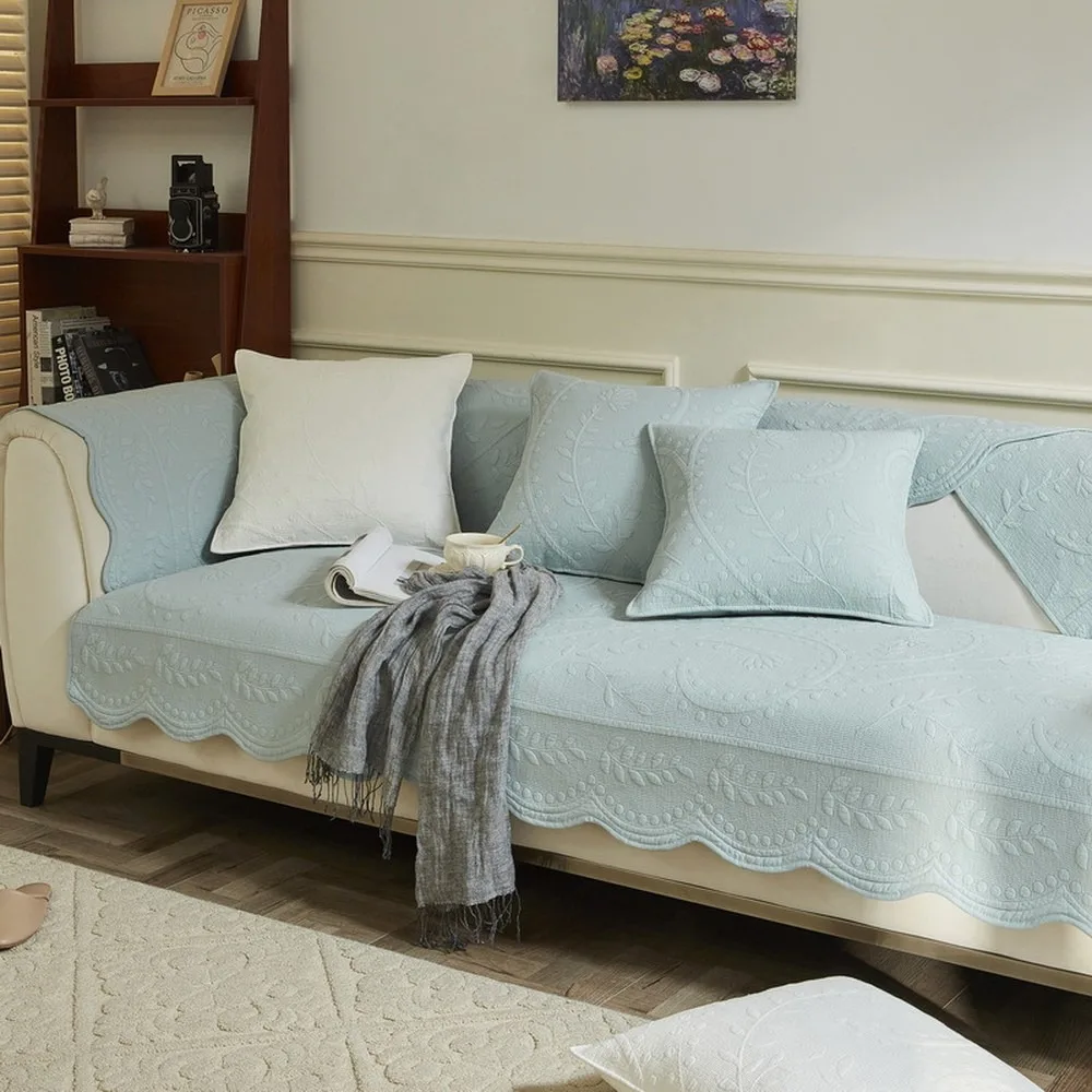 Four Seasons Combination Sofa Cushion European Universal Sofa Cover Simple and Non Slip High-end Thickened Living Room Sofa Mat