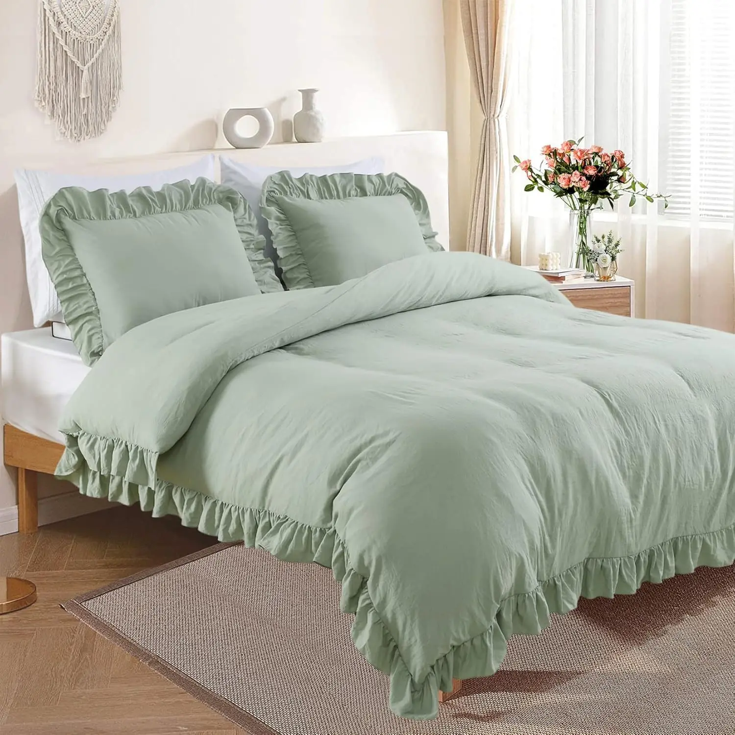 Green Queen Duvet Cover Set – 3-Piece (90