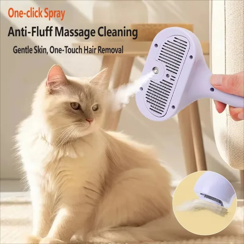 

10pcs 2026 New Automatic Safe ABS Pet Comb Brush with Long Battery Life Ultra Light Design for Cats & Dogs Fur Removal & SPA Car