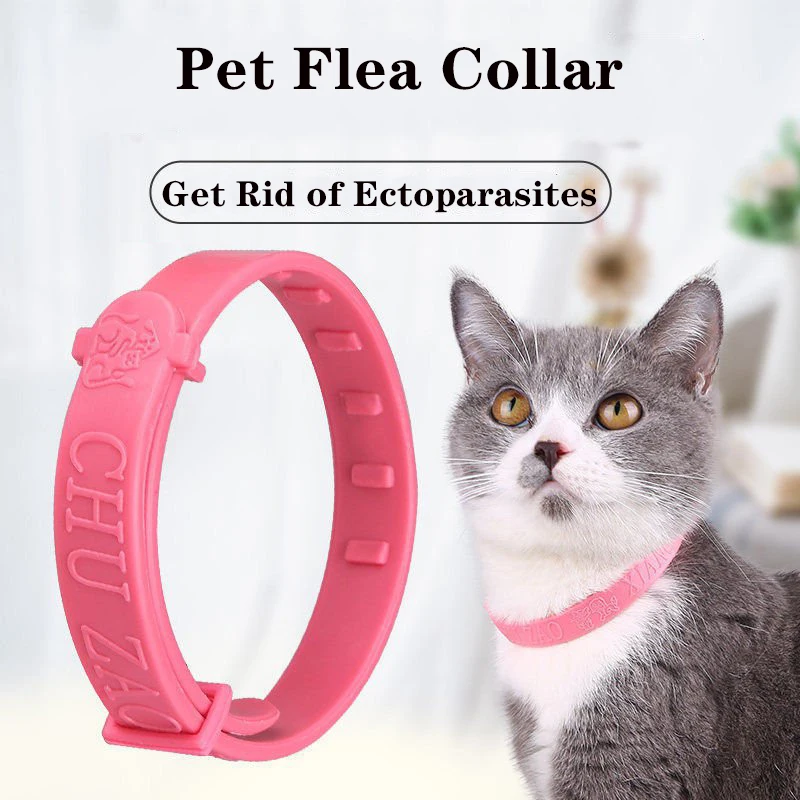 Cat Collar Dog Neck Ring Anti Flea Mite Lice Insecticide Mosquito Outdoor Adjustable Pet Long-term Protection Cat Accessories