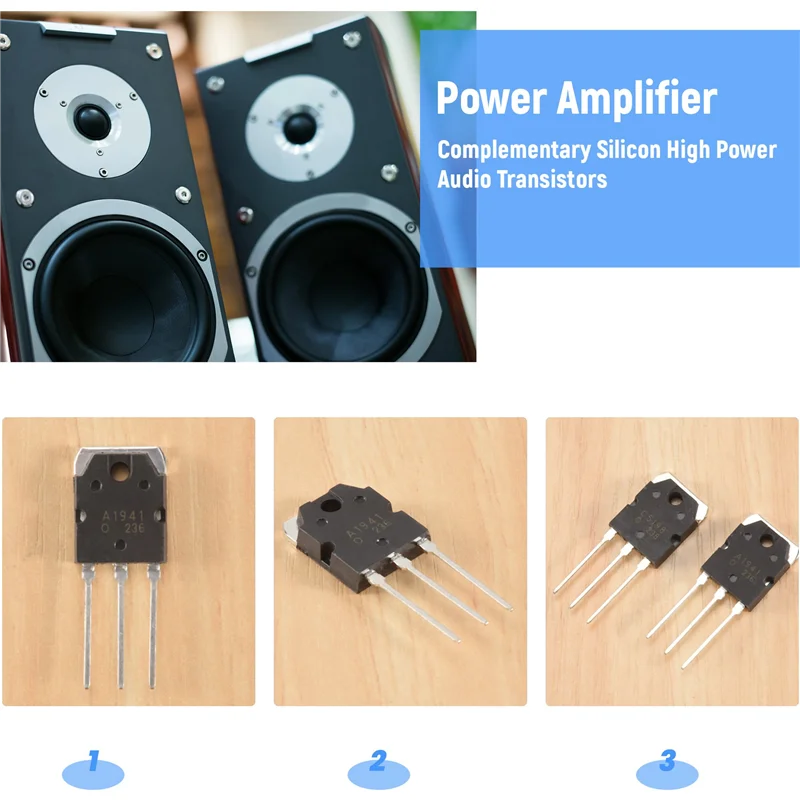 A17Z Par A1941 + C5198 10A 200V Amplificador de potencia Transistor de silicio