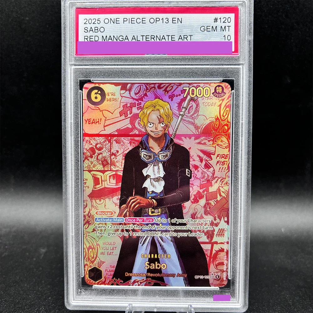One Piece Collection Cards Rating Card SABO OP13-120 Copy 10Points Rating Card Anime Game Gift Toy