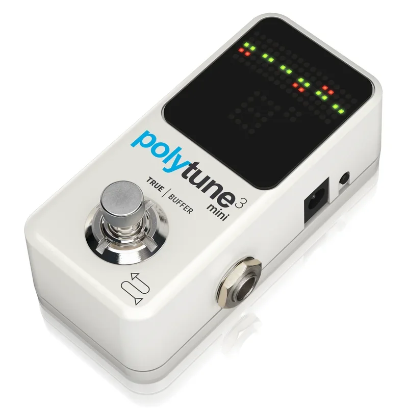 TC Electronic polytune 3 mini tiny polyphonic tuner with multiple tuning modes and built-in bonaide buffer