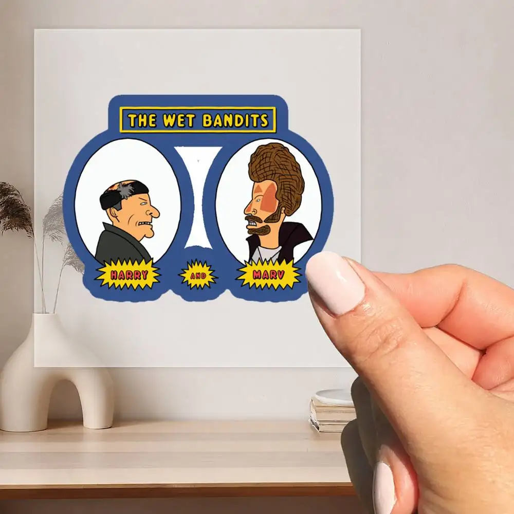 The Wet Bandits Harry and Marv Waterproof stickers for decorating car windows motorcycles and computers.