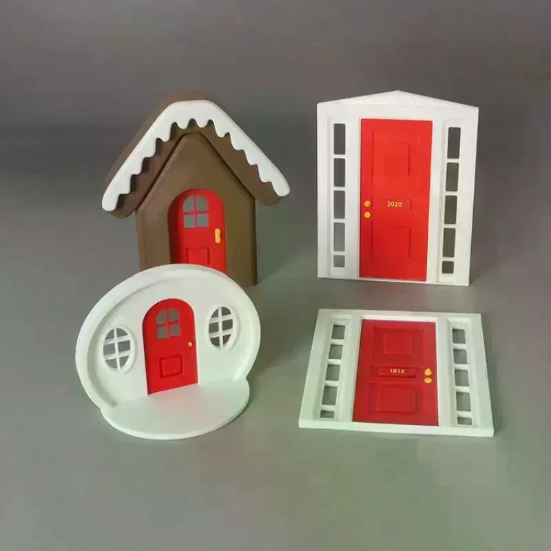 1Pcs Dollhouse Window Door Prop Mini Door Head Fence Courtyard Simulation Model Miniature Garden Scene DIY Furniture Decoration