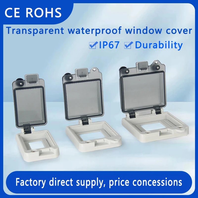 IP67 Waterproof Transparent Protective Window Cover  Electric Distribution Box Circuit Breaker Switch Protection Panel Cover