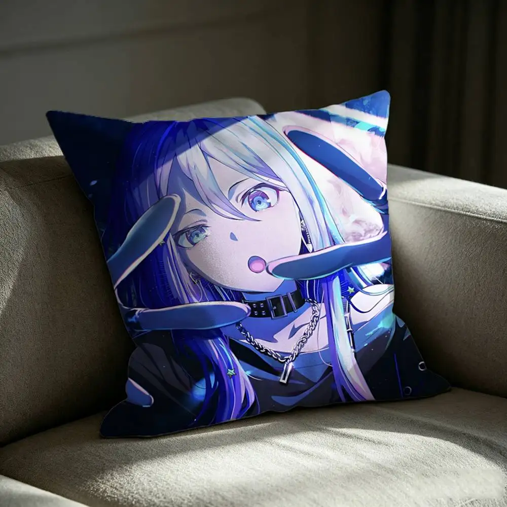 Nightcord at 25 Kanade Yoisaki Square Sofa Pillow Cover Solid Color Living Room Home Decor Cushion Case 4