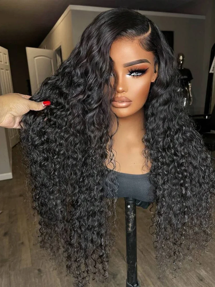 

Парики с волнистыми волосами, предварительно выщипанные, 13x4 HD, парики с глубокими волнами, кружевные передние человеческие волосы для женщин, парики с повязкой на голову с мокрым и волнистым волосом