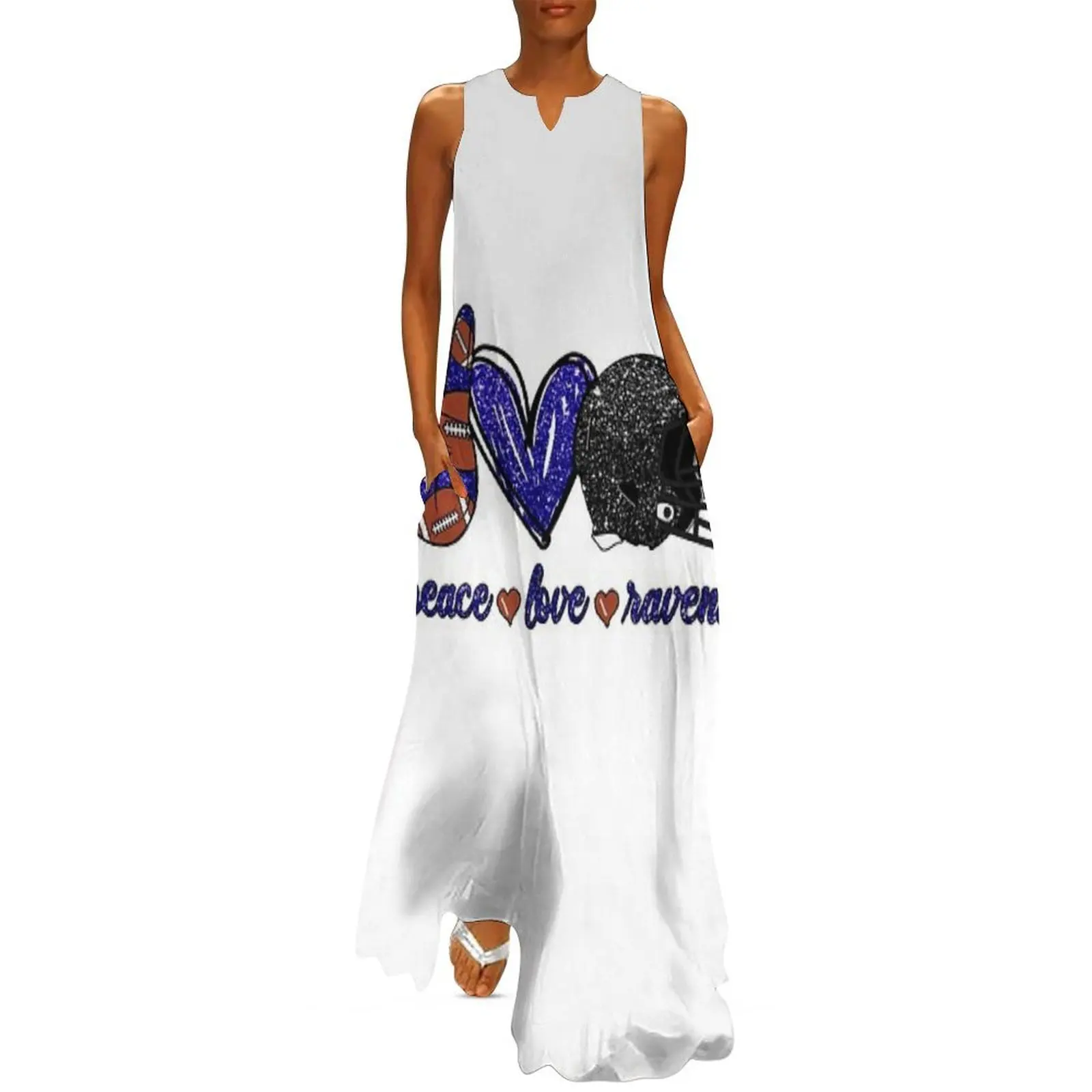 

Peace Love Ravens - Football Team Long Dress Dress vintage dresses for woman 2025 dress summer 2025 women