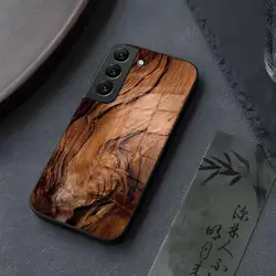 Natural Wood Phone Case Glass for Samsung Galaxy S23 S25 S24 S21 S22 S20 Ultra Fe Plus A34 A16 A54 A24 A52 A53 Cover