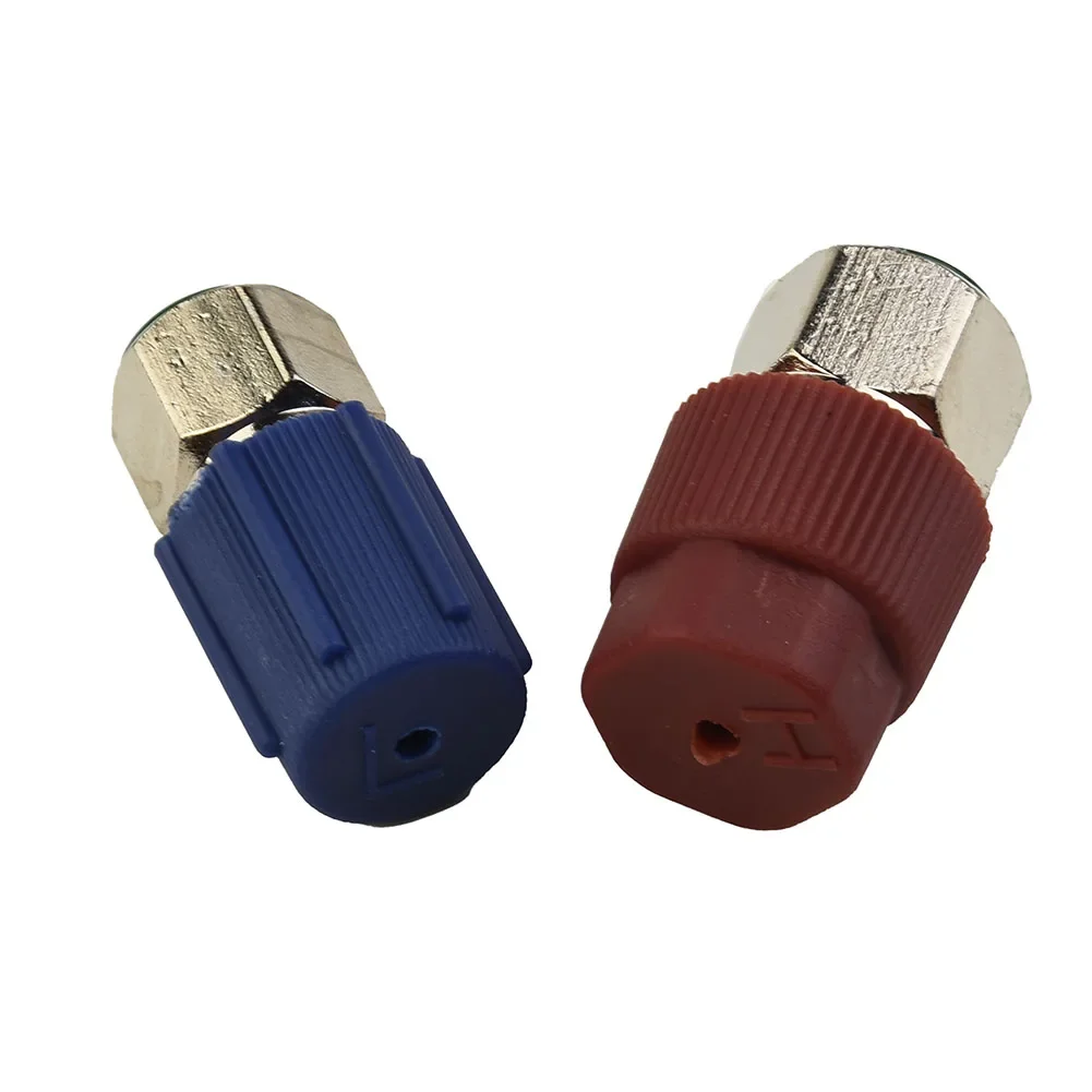 1 Set A/C Charging Port Adapter R12 To R134A Retrofit Valve Air Condition High & Low Pressure Metal And Plastic