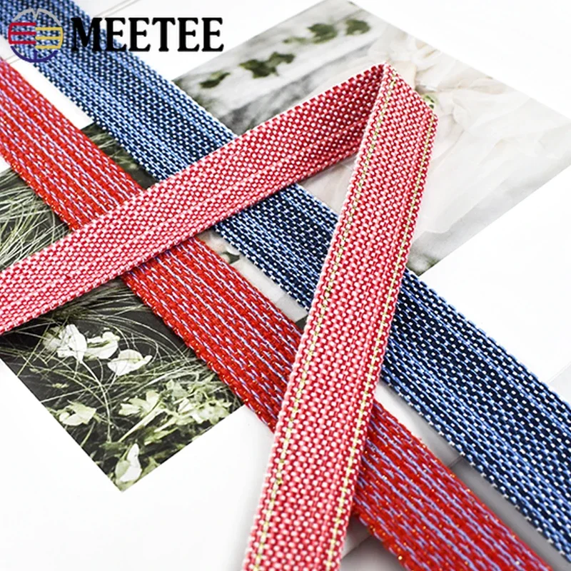 2/5Meters 20-34mm Meetee Jacquard Braid Nylon Webbing Ribbon Strap for Backpacks Clothes Shoes Sewing Band Lace Belt Accessories