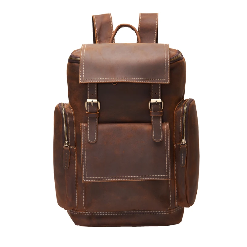 

Кожаный рюкзак для мужчин, рюкзак на плечо для путешествий, школы, археологический коричневый рюкзак из натуральной кожи, винтажный рюкзак для ноутбука