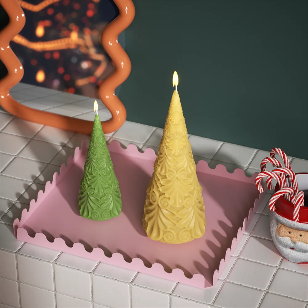 Nicole Albero Di Natale Stampo In Silicone 3D 2024 Di Natale Aromaterapia Gesso Candela Stampo Fatto A Mano Cemento Ornamento Decorazione Della Casa