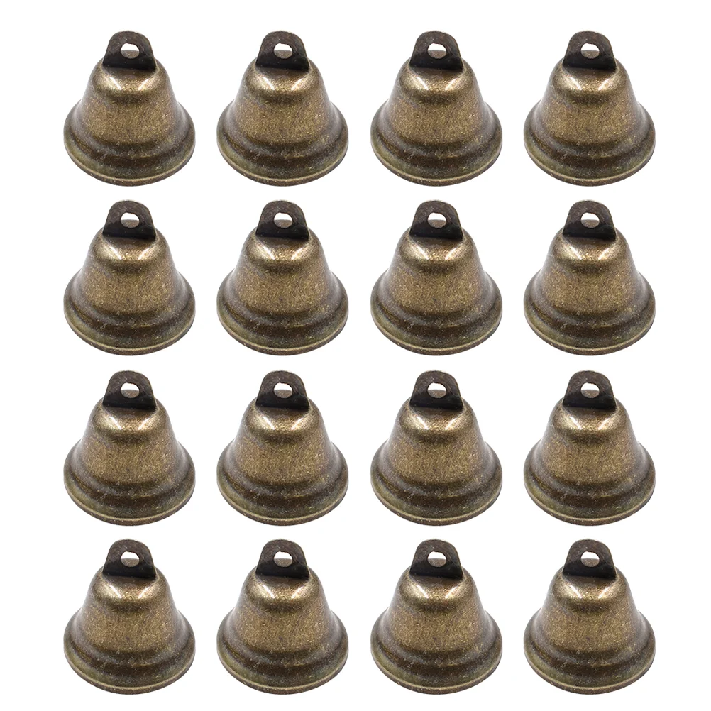 16 Pcs Bronze Bell Copper Rattle DIY Hanging Christmas Party Bells Ring Chime Decorations