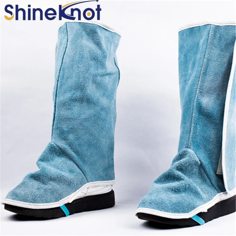 shineknot-protection-des-pieds-resistante-a-l'usure-isolation-thermique-protection-des-pieds-pour-le-travail-protection-des-jambes-en-cuir-de-vache-pour-soudeurs