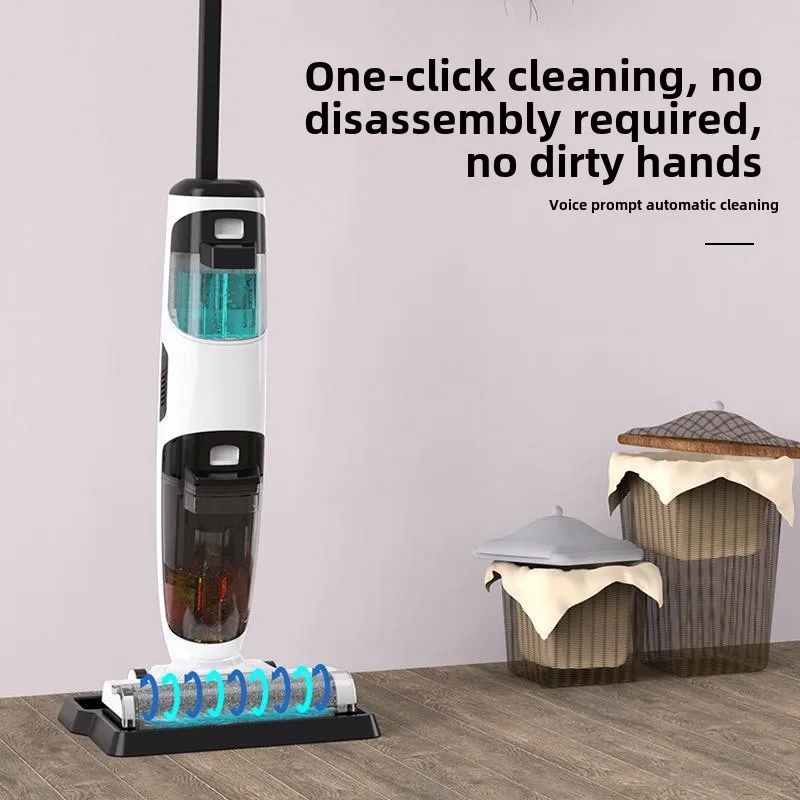 데야카 올인원 핸드헬드 스위퍼 및 바닥 스크러버 건습식 자가 세척 전기 걸레 드롭쉬핑 가능