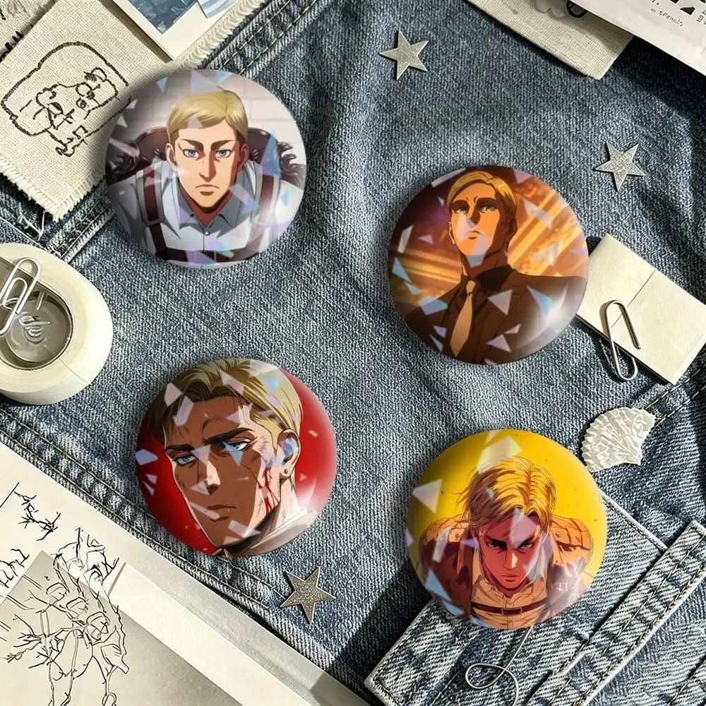 A-anime E-Erwin S-Smiths-S  Brooch Metal Decorative Brooch Pins for Backpack Clothes Jacket Accessories,Souvenir.