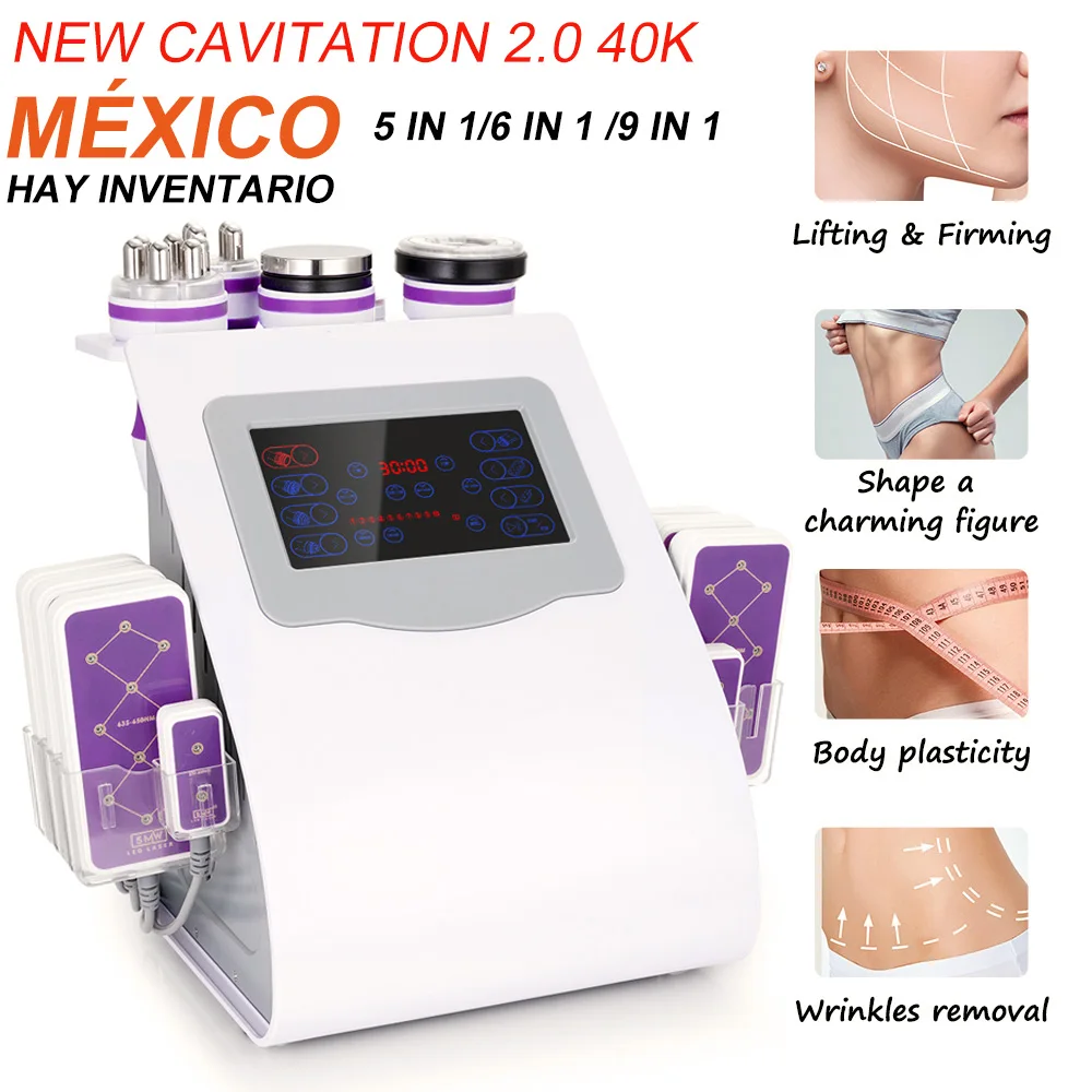 

RF Tool 40K Cavitation Ultrasonic Body Slimming Machine Multi-Polar Radio Frequency Anti-Wrinkle Rejuvenation Skin Lift Tighten