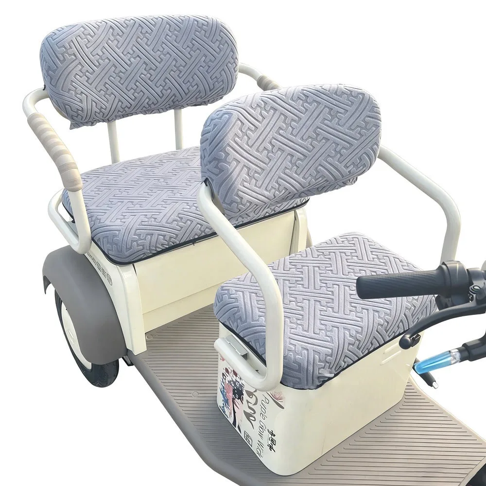 High Elastic Electric Tricycle Seat Cushion Cover Leather Cover Waterproof Material Seat Cover Universal Fit