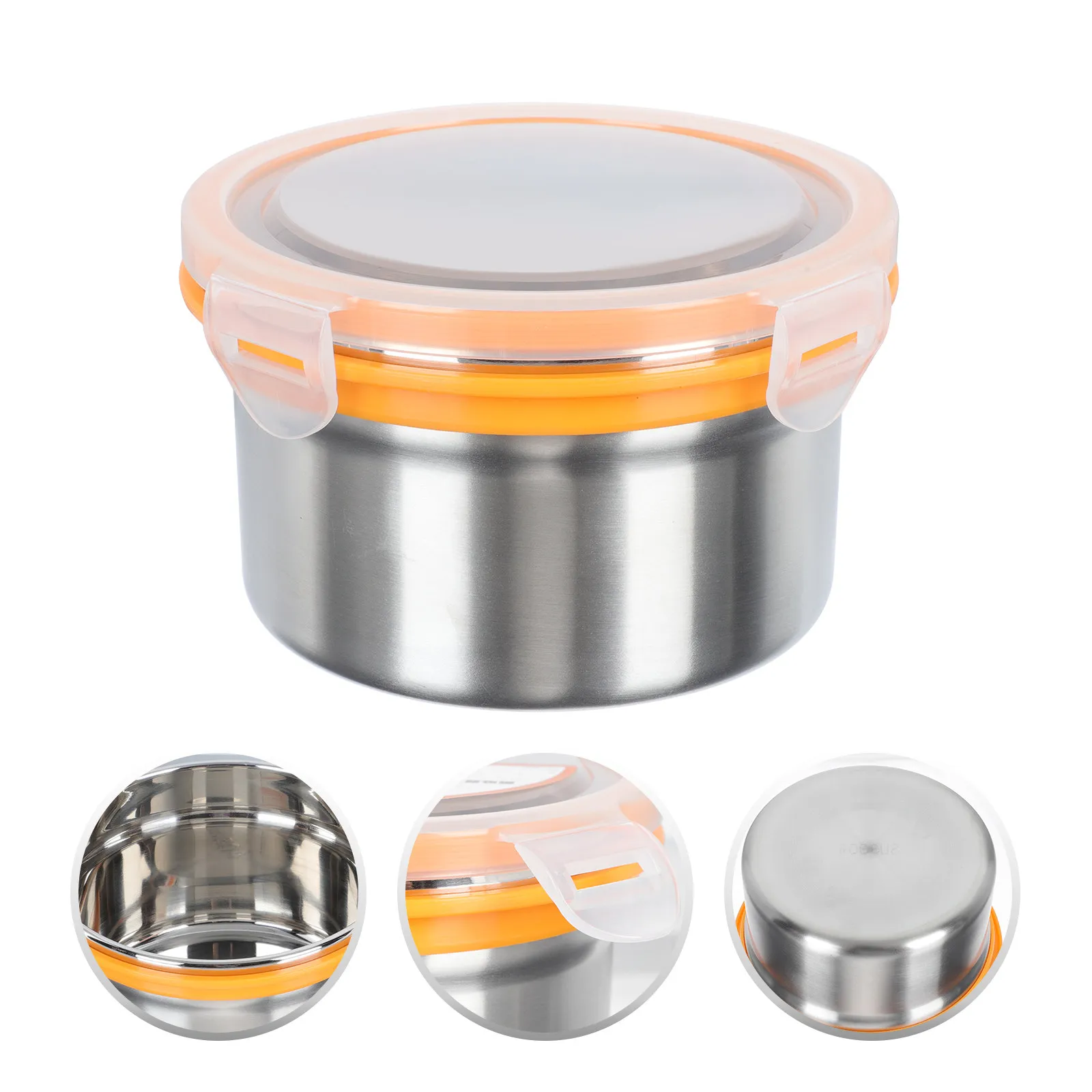 

1 шт. контейнер для еды из нержавеющей стали, портативный ланч-бокс для фруктов, овощей, салатов, риса, бенто-бокс для пикника на природе