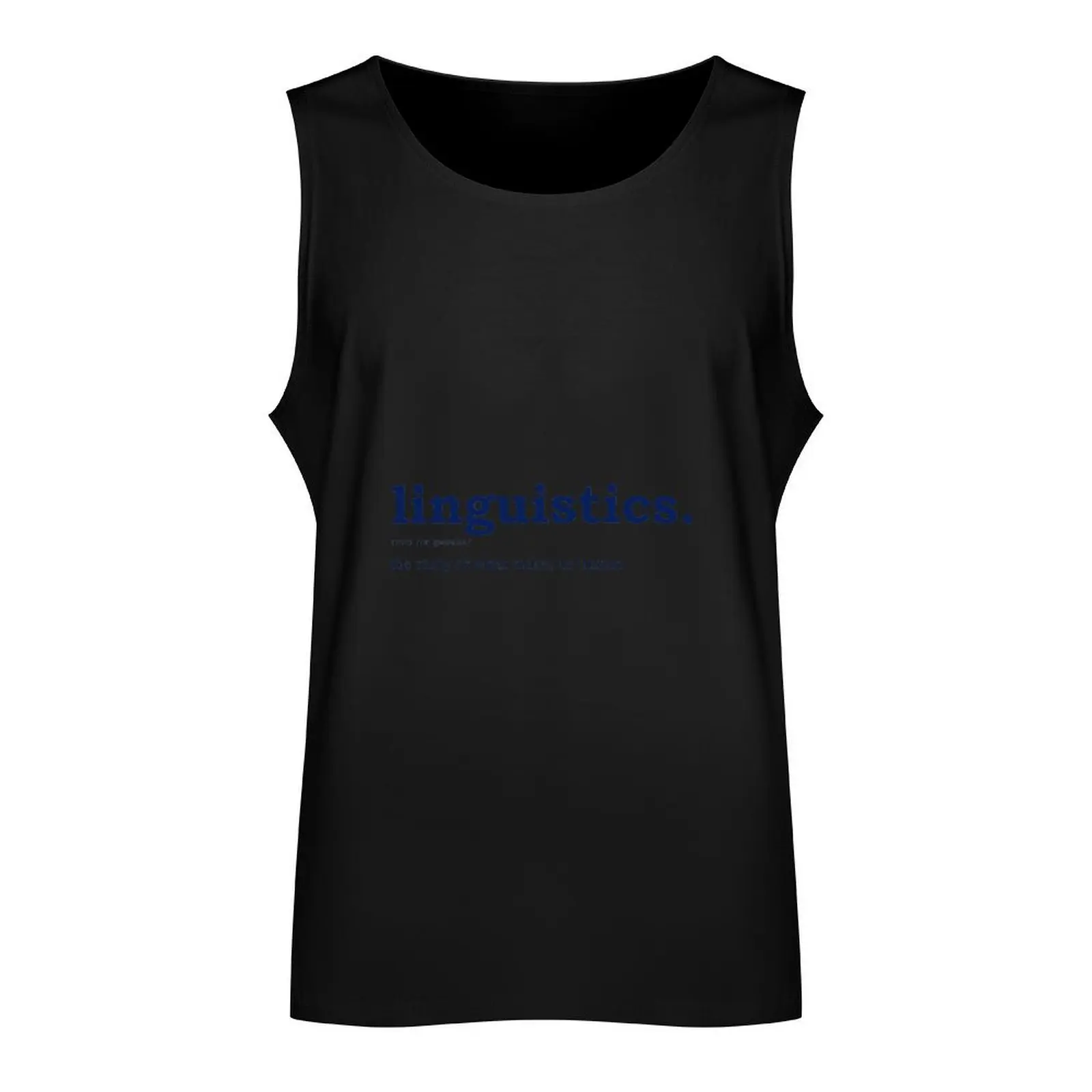 Linguistics blue print (human) Tank Top gym shirt man training weight vest sports clothes for men