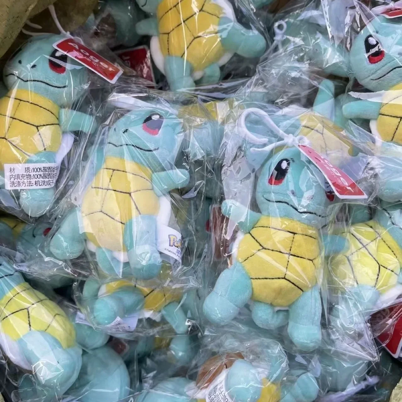 30PC/lot Pokemon Squirtle Charmander Pikachus Bulbasaur Plush Doll 12cm Pendant Stuffed Pendant Keychain Plush Gift Toy