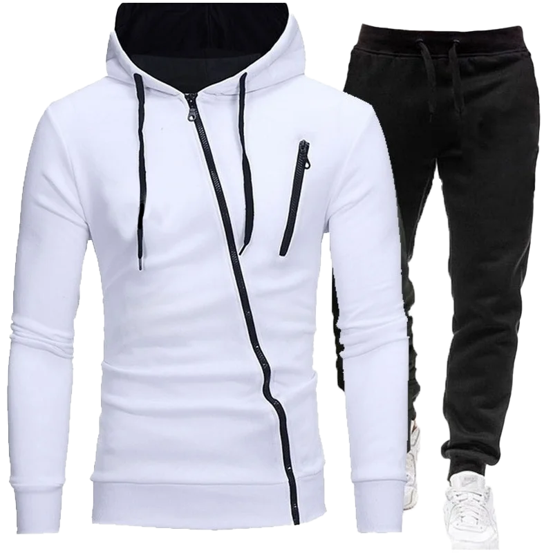 New Fashion Printed Mens Tracksuit Set Zipper Hoodie Suits Two Pieces Set Jogging Suits Sports Wear