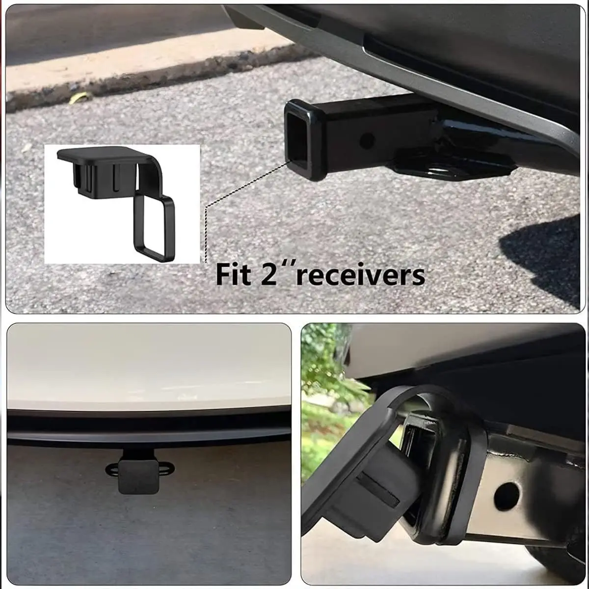 Trailer Hitch Cover 1.25Inch Waterproof Towing Hitch Covers Uni-versal Plug Tube Cap Protector Automobile Exterior Accessories