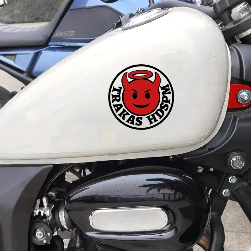 Funny Demon TRAKAS HDSPM Vinyl Stickers Waterproof Motorcycle Helmet Fuel Tank Front Fairing Decals Scratch Cover DIY Decor
