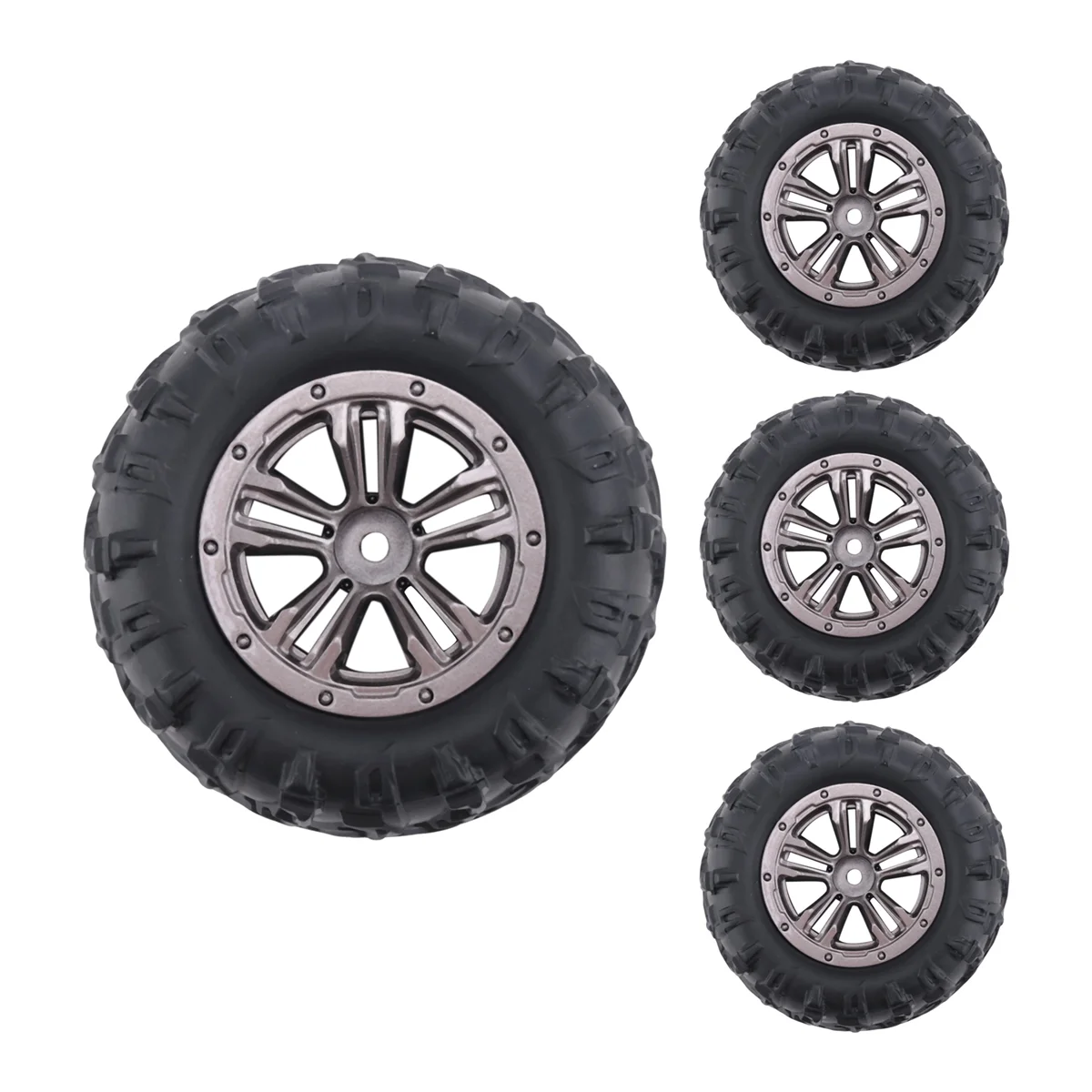 GOOD~4Pcs 80mm Wheel Tire Tyre for Xinlehong Q901 Q902 Q903 9130 9136 9137 9138 Hosim 1/16 RC Car Upgrade Parts,1