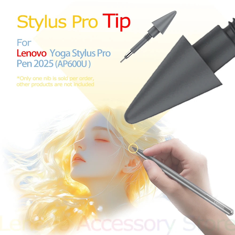 

Оригинальный наконечник для сенсорной ручки для Lenovo Stylus AP501U 2023 для Lenovo Pen 2nd для Lenovo Yoga Pen Pro 2025, две упаковки