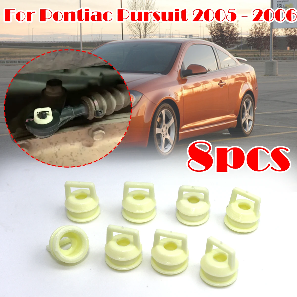 

8pc For Pontiac Pursuit 2005-2006 Automatic Transmission Gear Shifter Cable Bushing Rubber Grommet Clip Shift linkage Repair Kit