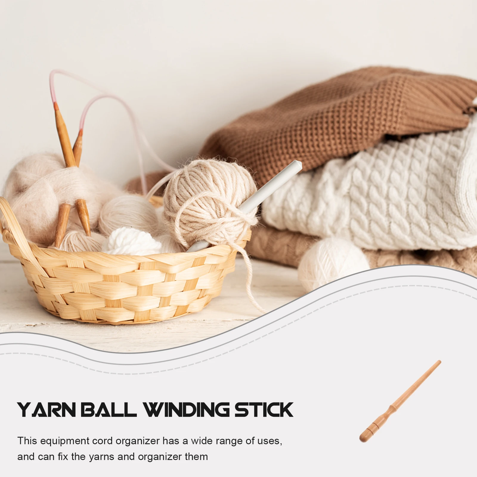 

Wooden Ball Winder For Yarn Winding Holder Winding Supplies Reusable Yarn Winder Reusable Tool Sewing Supplies