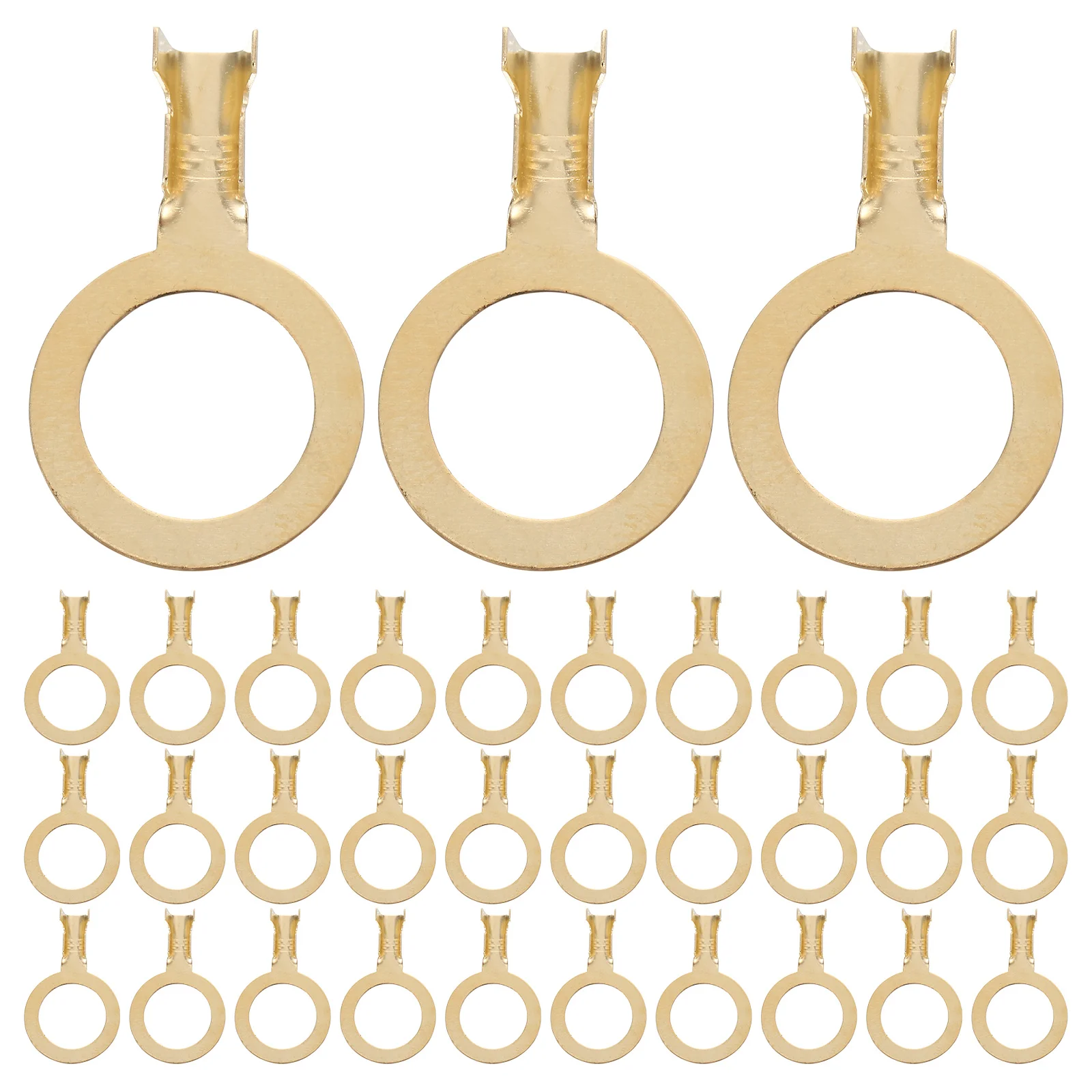 

100Pcs Durable Copper Wire Lugs Open Terminal Connectors for Automotive Marine Industrial Electrical Projects Copper Crimp Rings