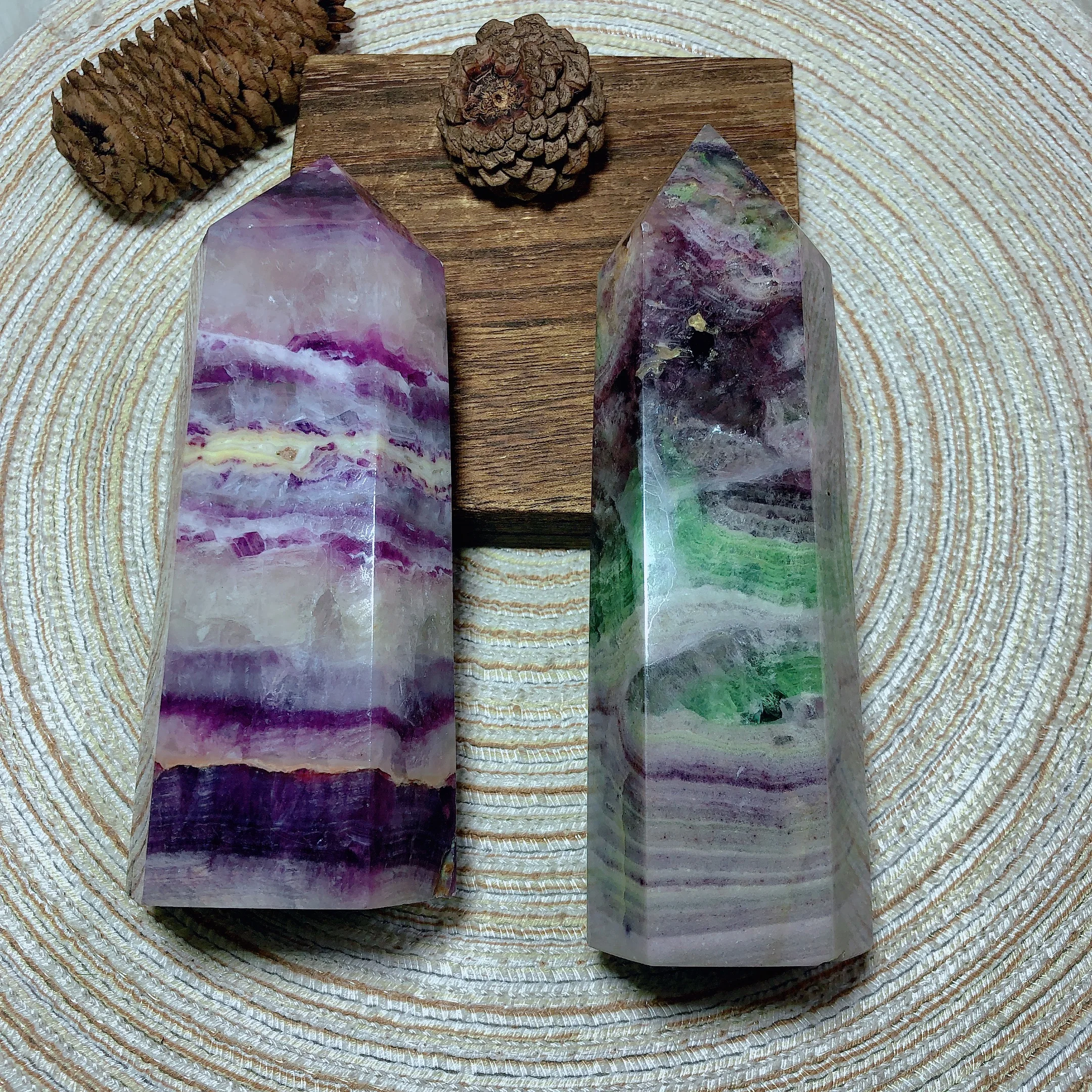 High Quality Natural Crystals Fluorite Tower Healing Big Point Gemstones Energy Mineral Ore Home Decorations Gift Room Decor