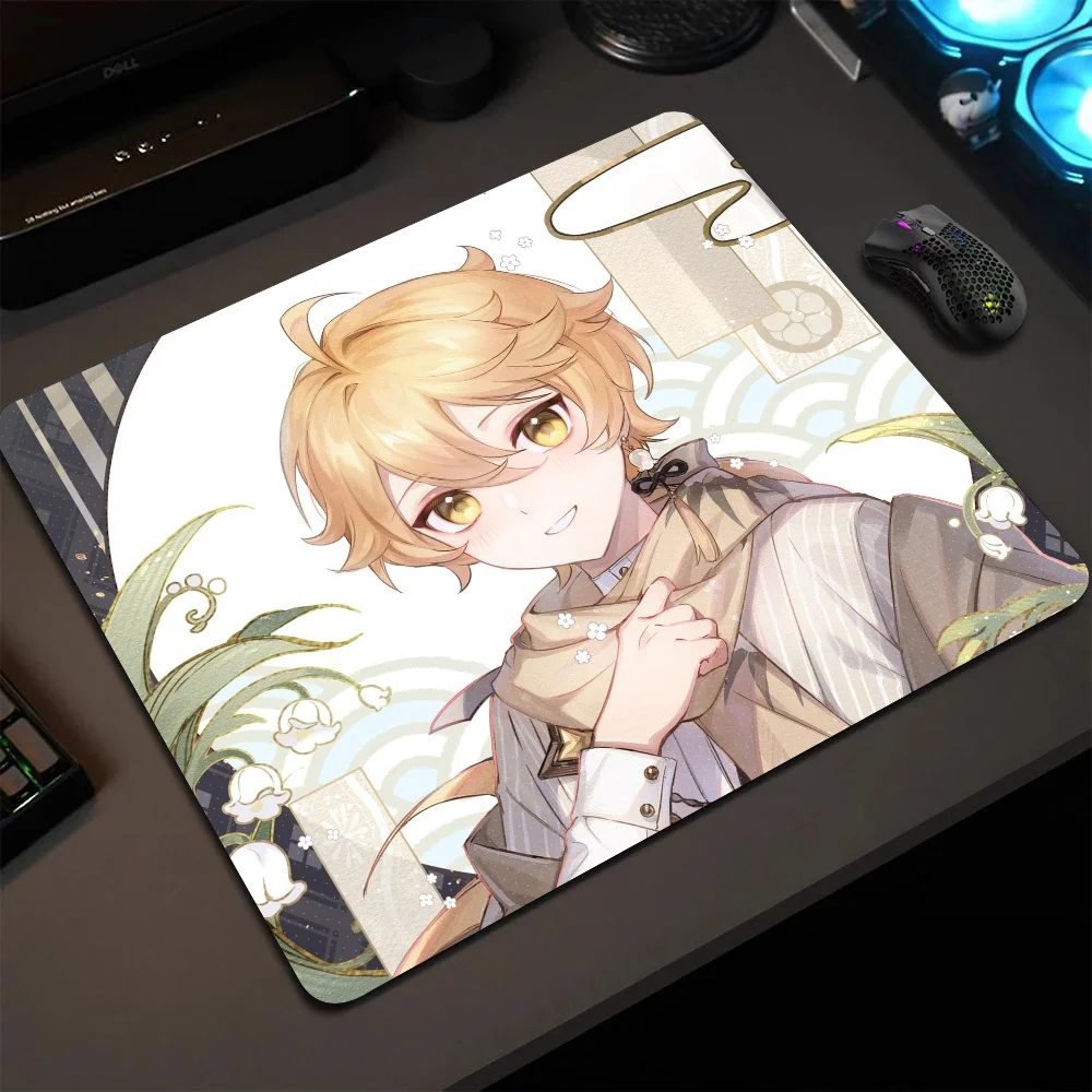 

Aether Genshin Mousepad Small LockEdge Mouse Pad For Gamers Computer Desk Pad Rectangular Anti-slip Rubber